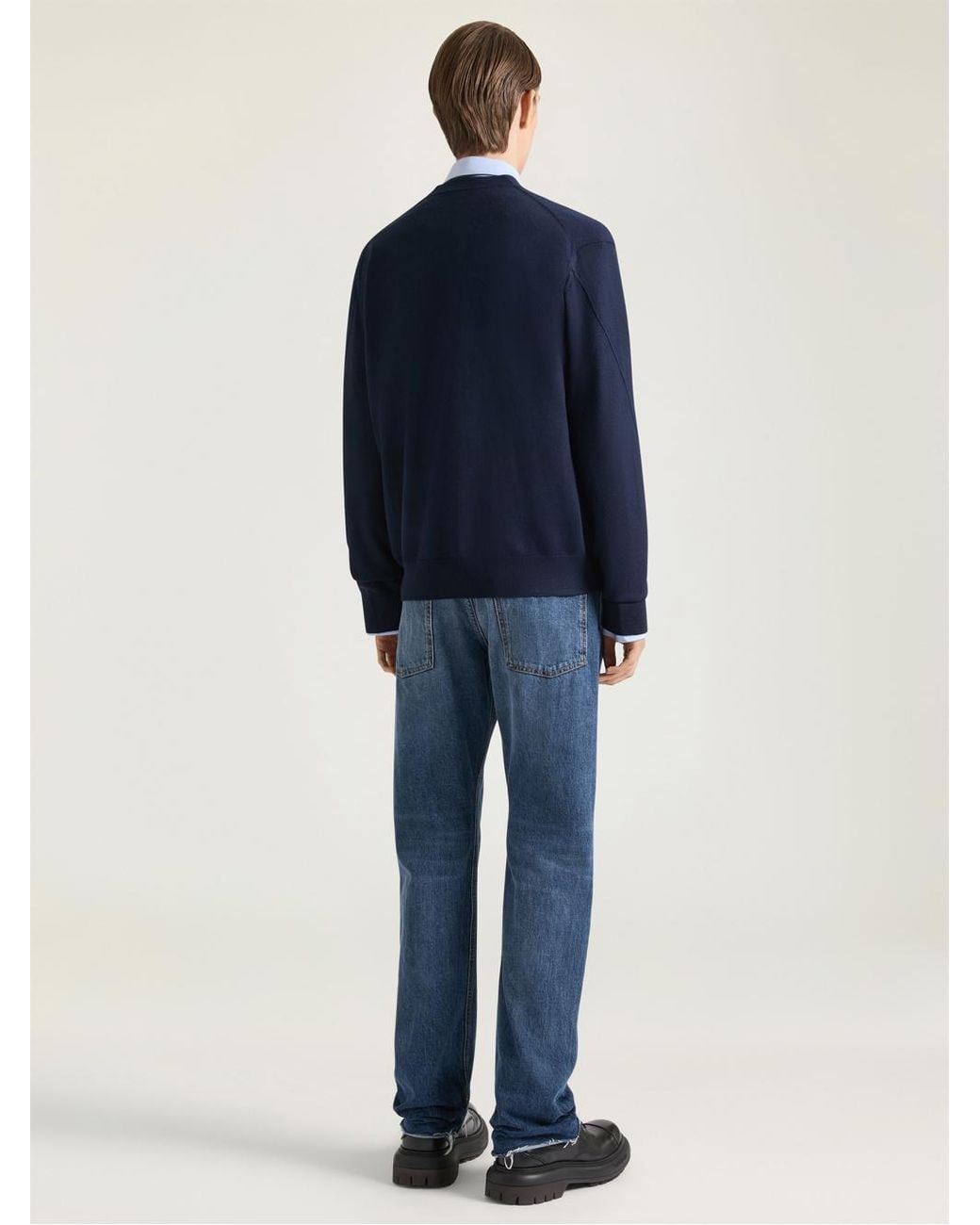 Givenchy Blue Cardigan "Couture Seam" for men