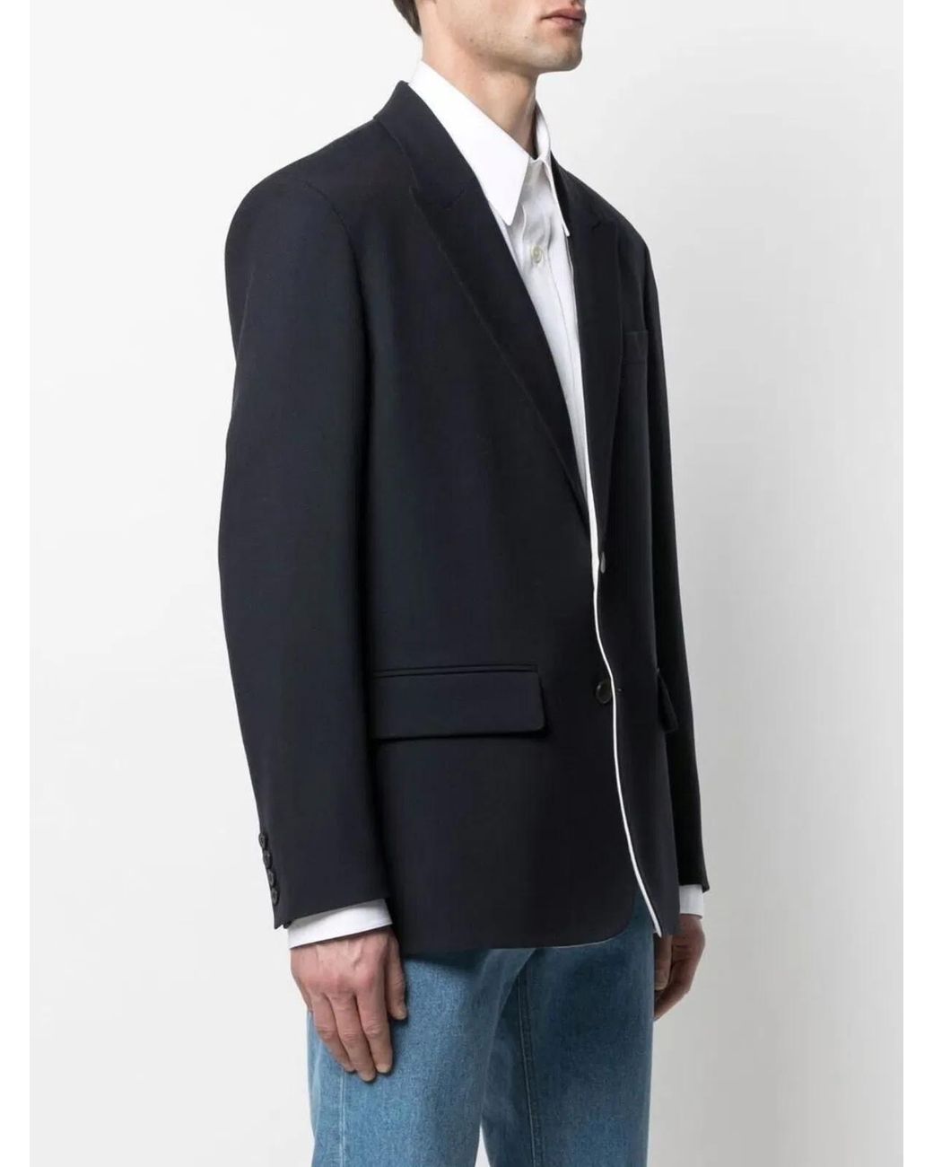 Valentino Blue Vlogo Buttons Blazer for men