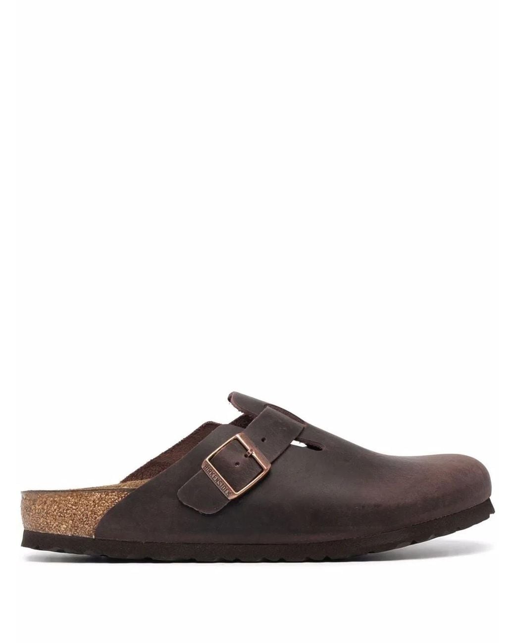 Birkenstock Brown Boston Leather Mule for men