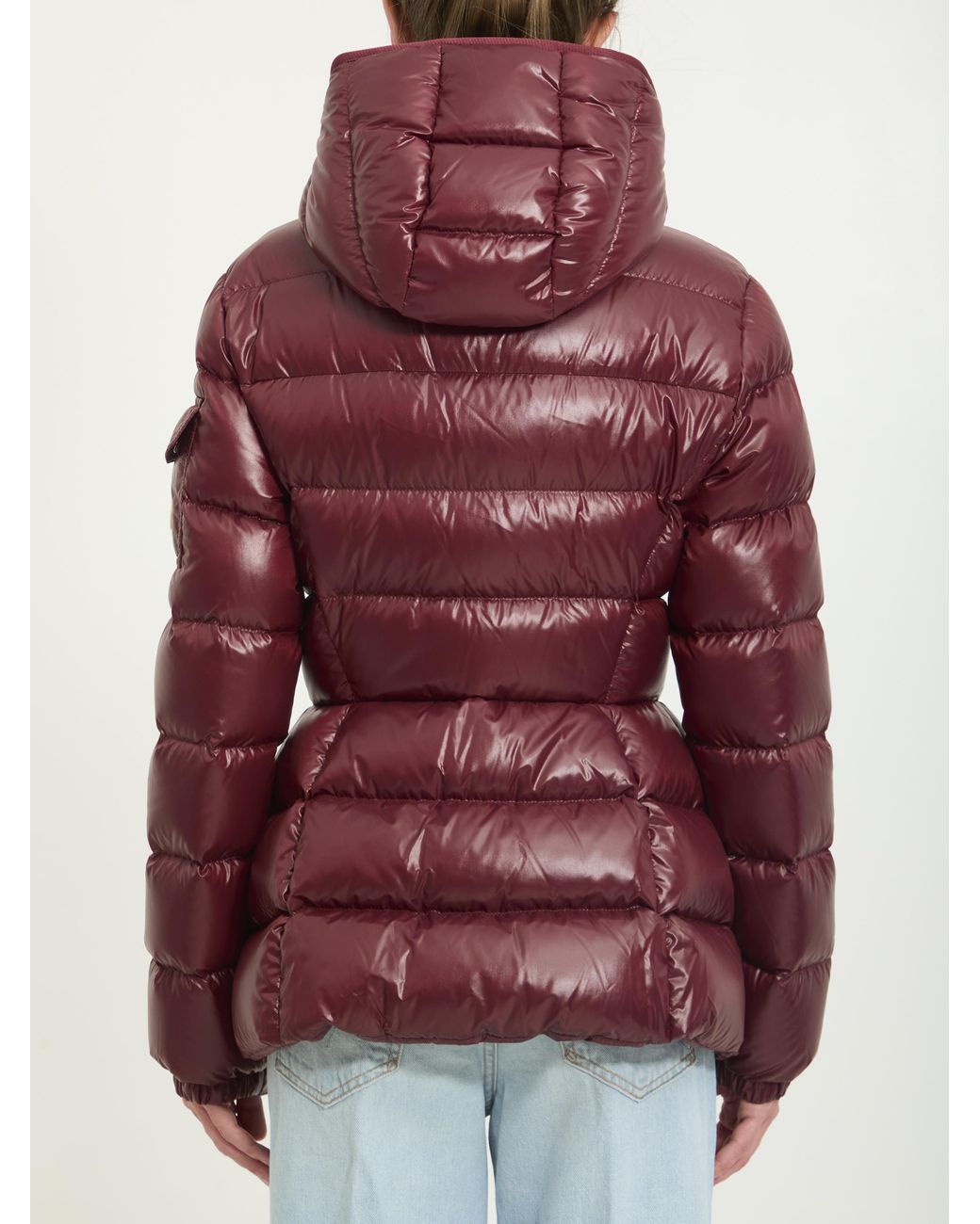 Moncler Red Logo-Patch Padded Jacket
