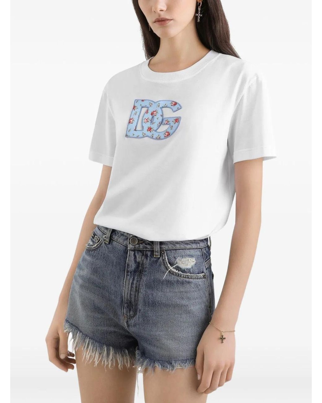 Dolce & Gabbana White Dolce & Gabbana Cotton Logo T-Shirt