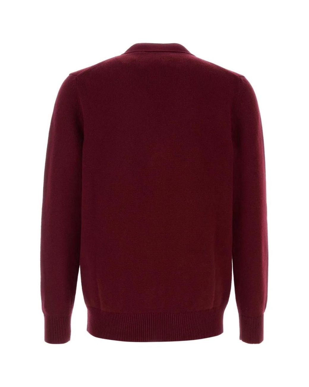 Gucci Red Cashmere Wool Cardigan With Embroidery for men