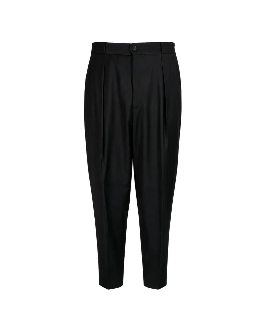 Manuel Ritz Black Wool Elastane Trousers for men