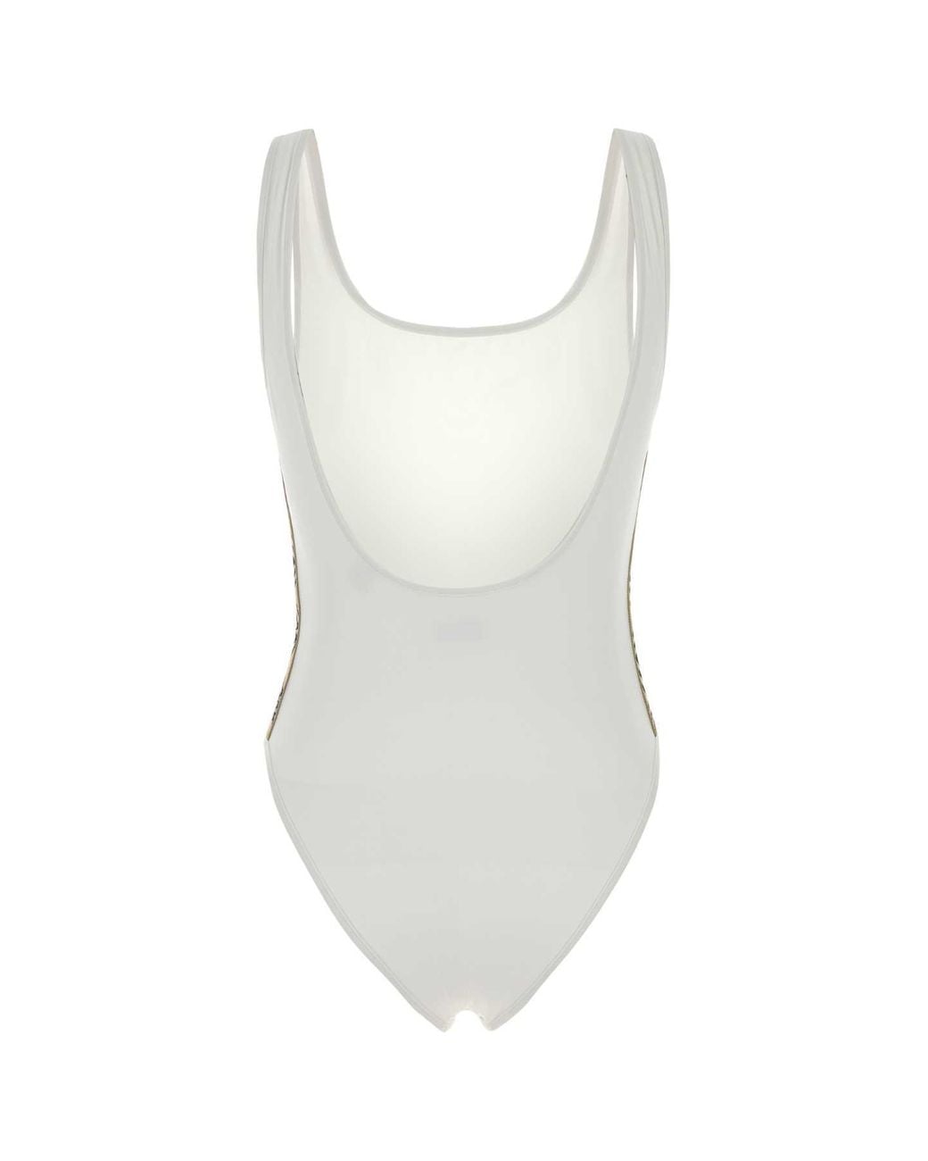 Burberry White Stretch Nylon Swimsuit
