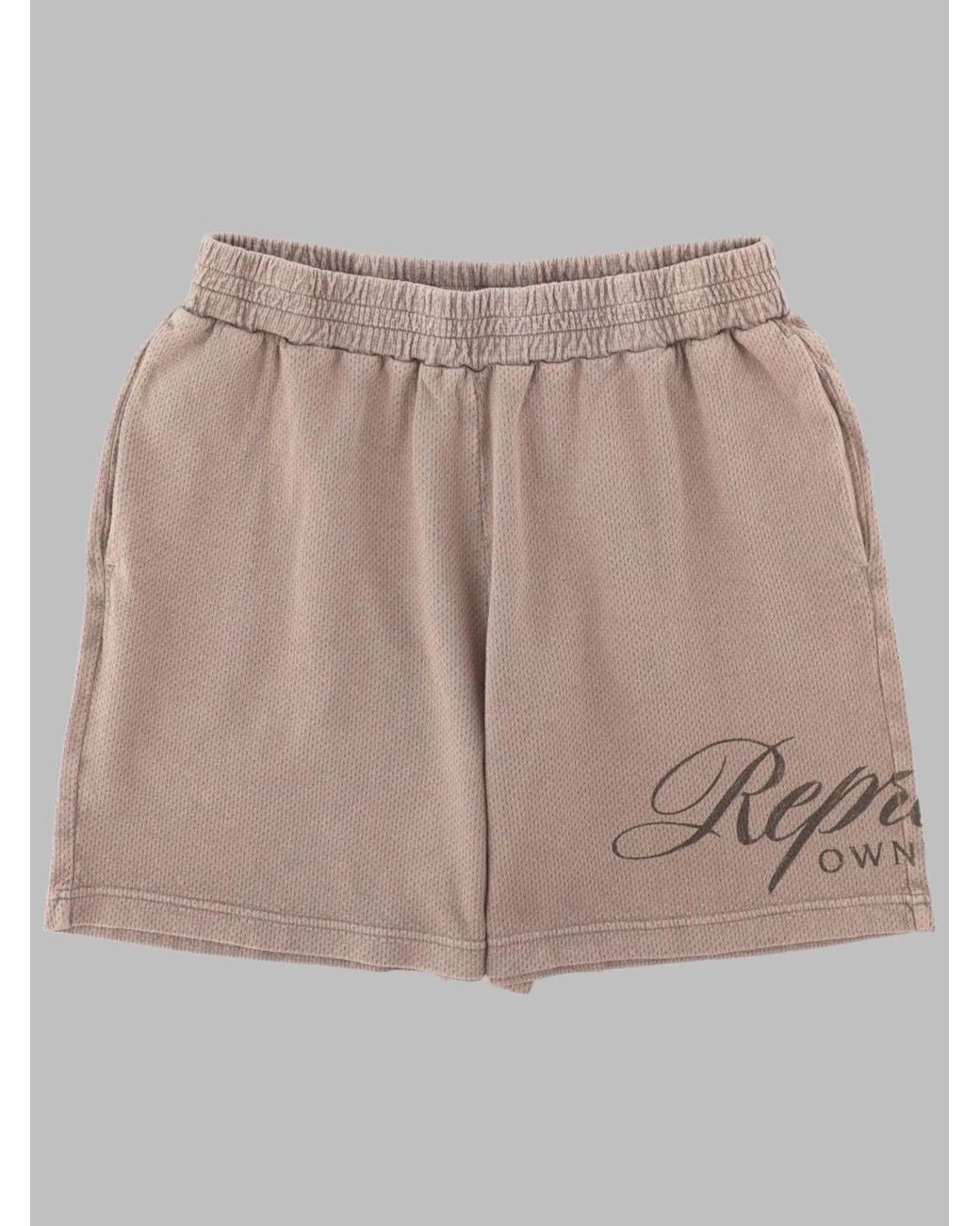 Represent Gray Logo Shorts for men