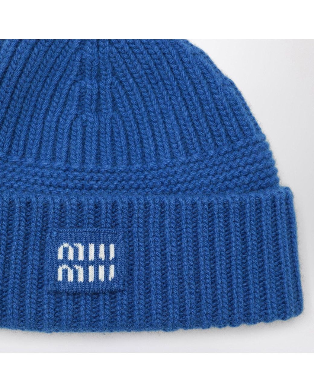 Miu Miu Blue Wool-And-Cashmere Beanie