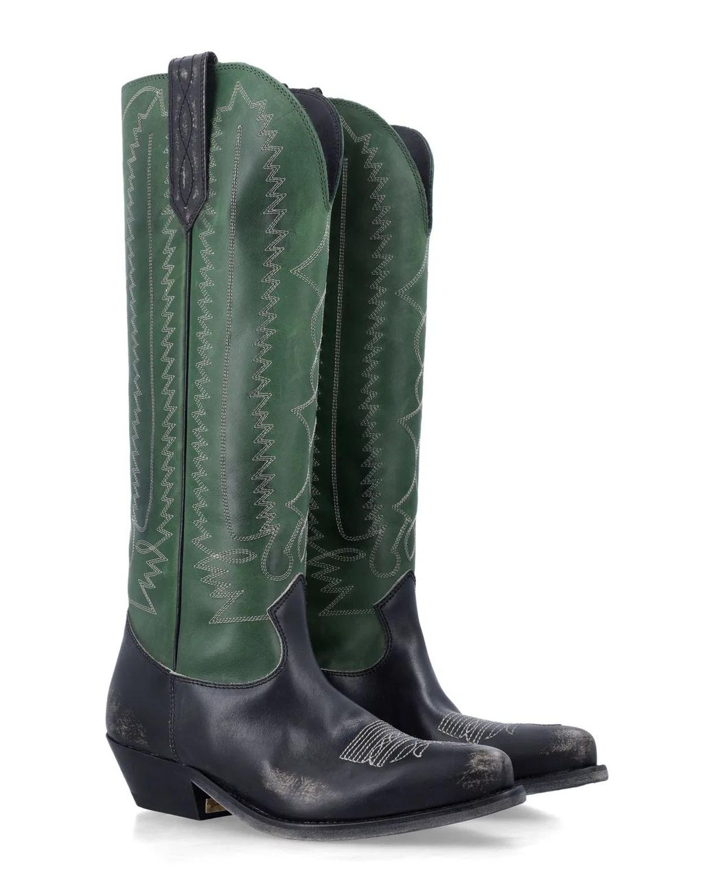 Golden Goose Deluxe Brand Green Wish Star Leather Boots