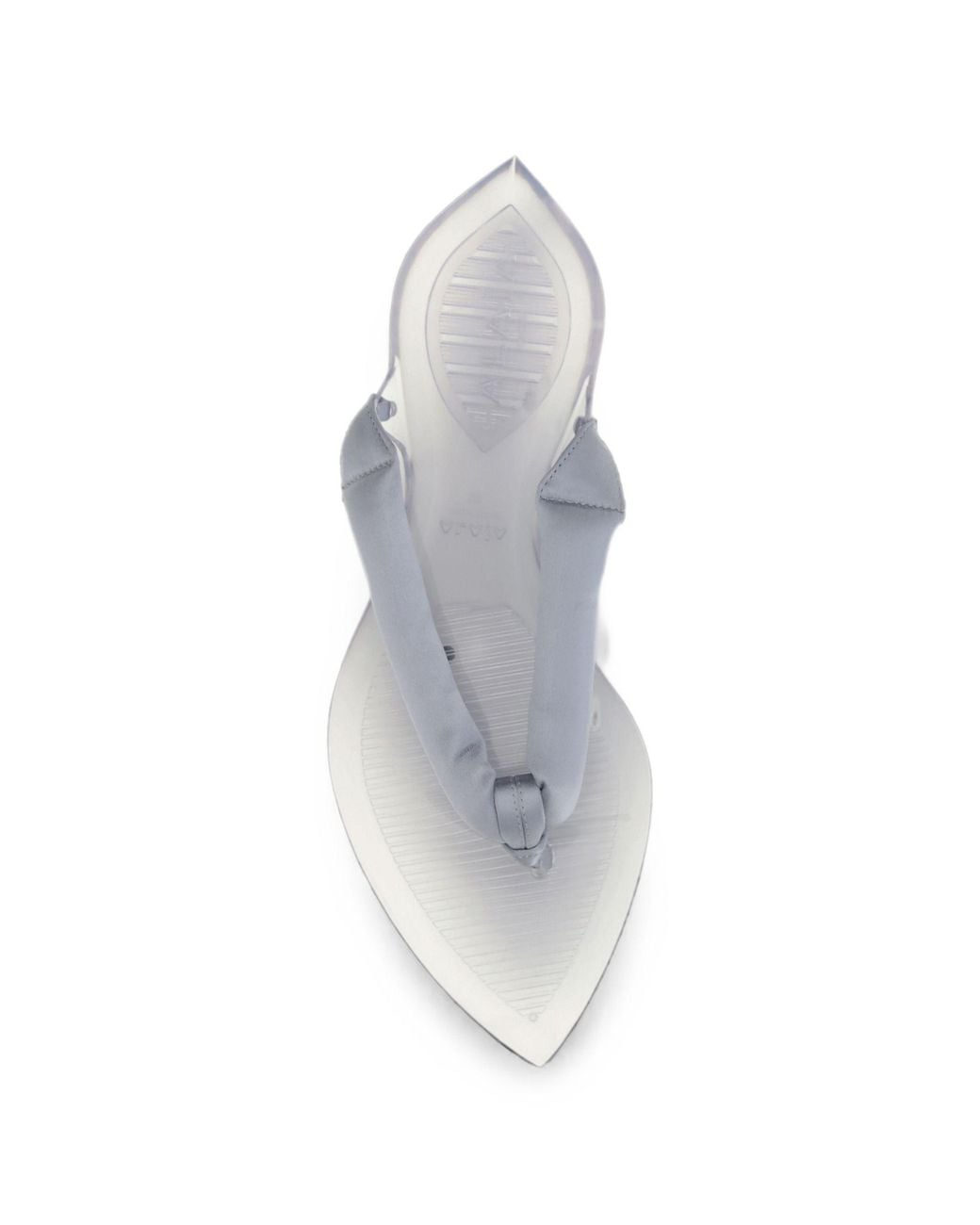 Alaïa White Alaia Satin Flip-Flop Sandals