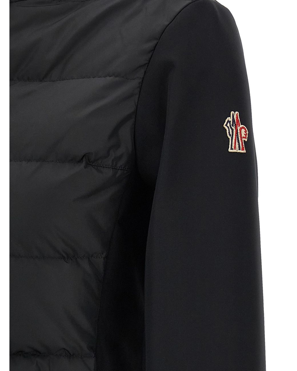 Moncler Black 'Padded Zip-Up' Cardigan