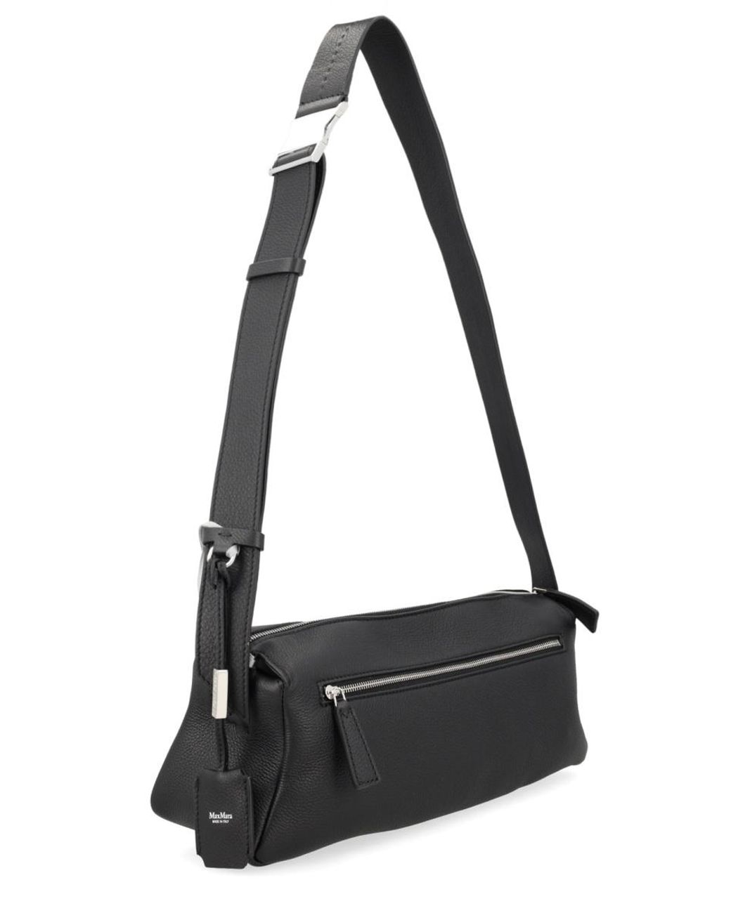 Max Mara Black Max Mara Minimalist Leather Shoulder Bag
