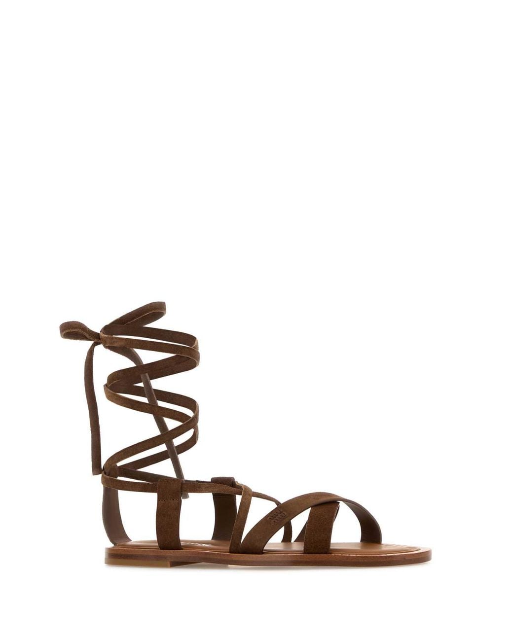 Miu Miu Brown Suede Sandals