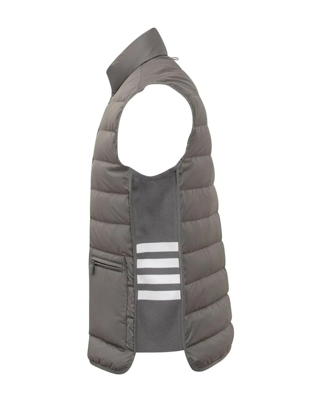 Thom Browne Gray Down Knit Vest for men