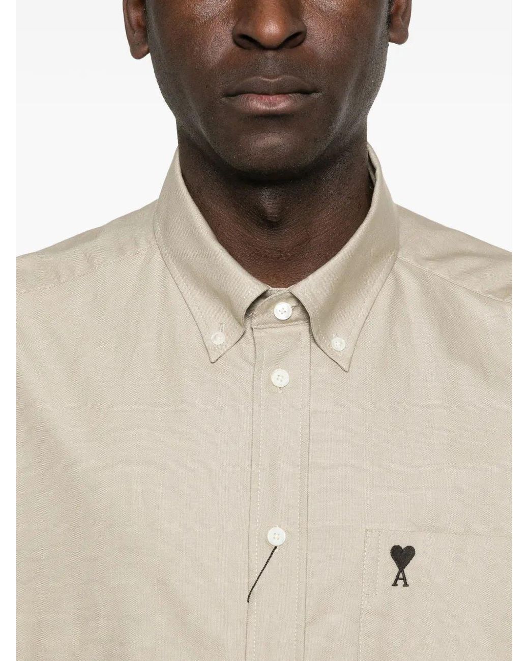 AMI White Boxy Shirt Ss for men