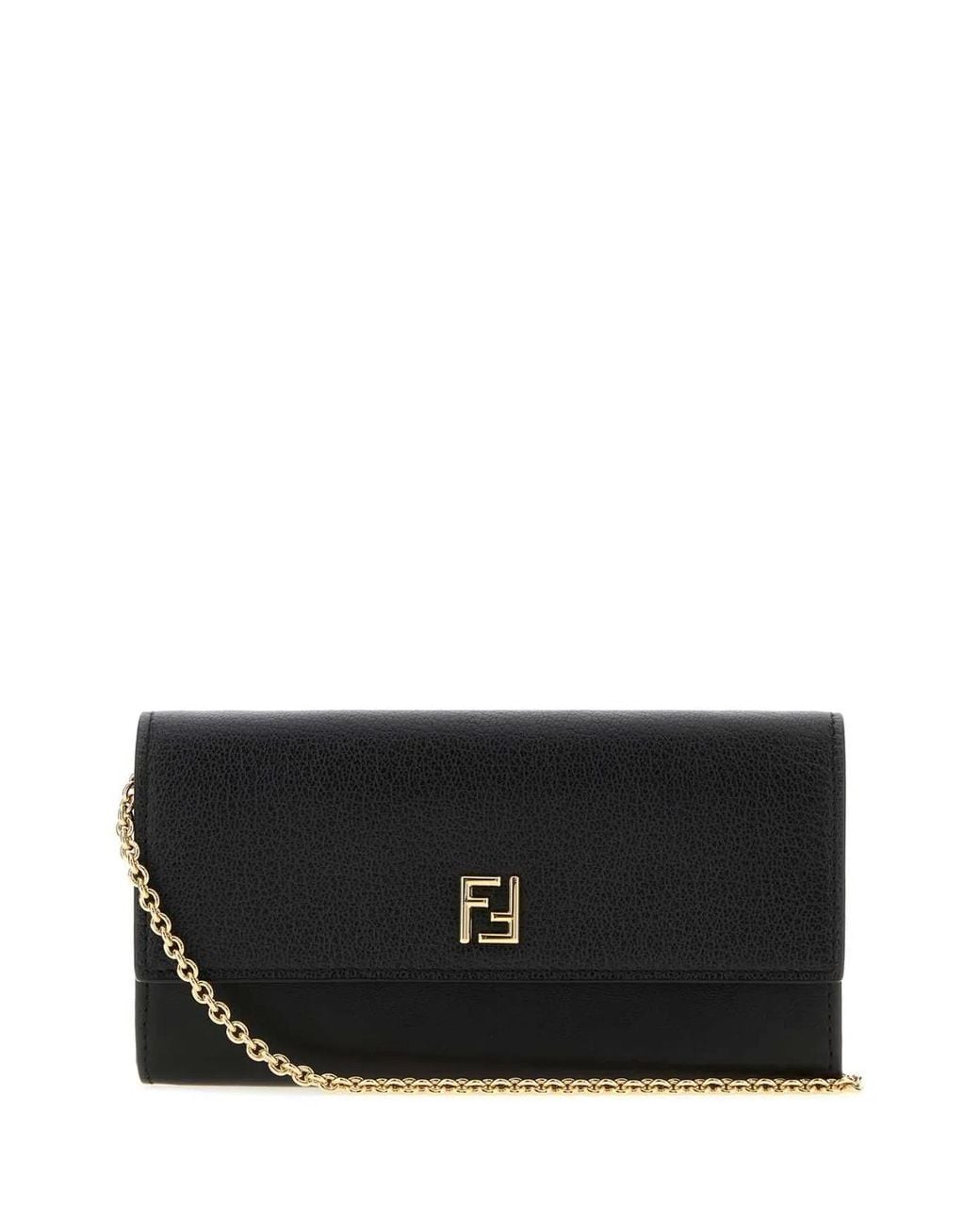 Fendi Black Leather Ff Wallet