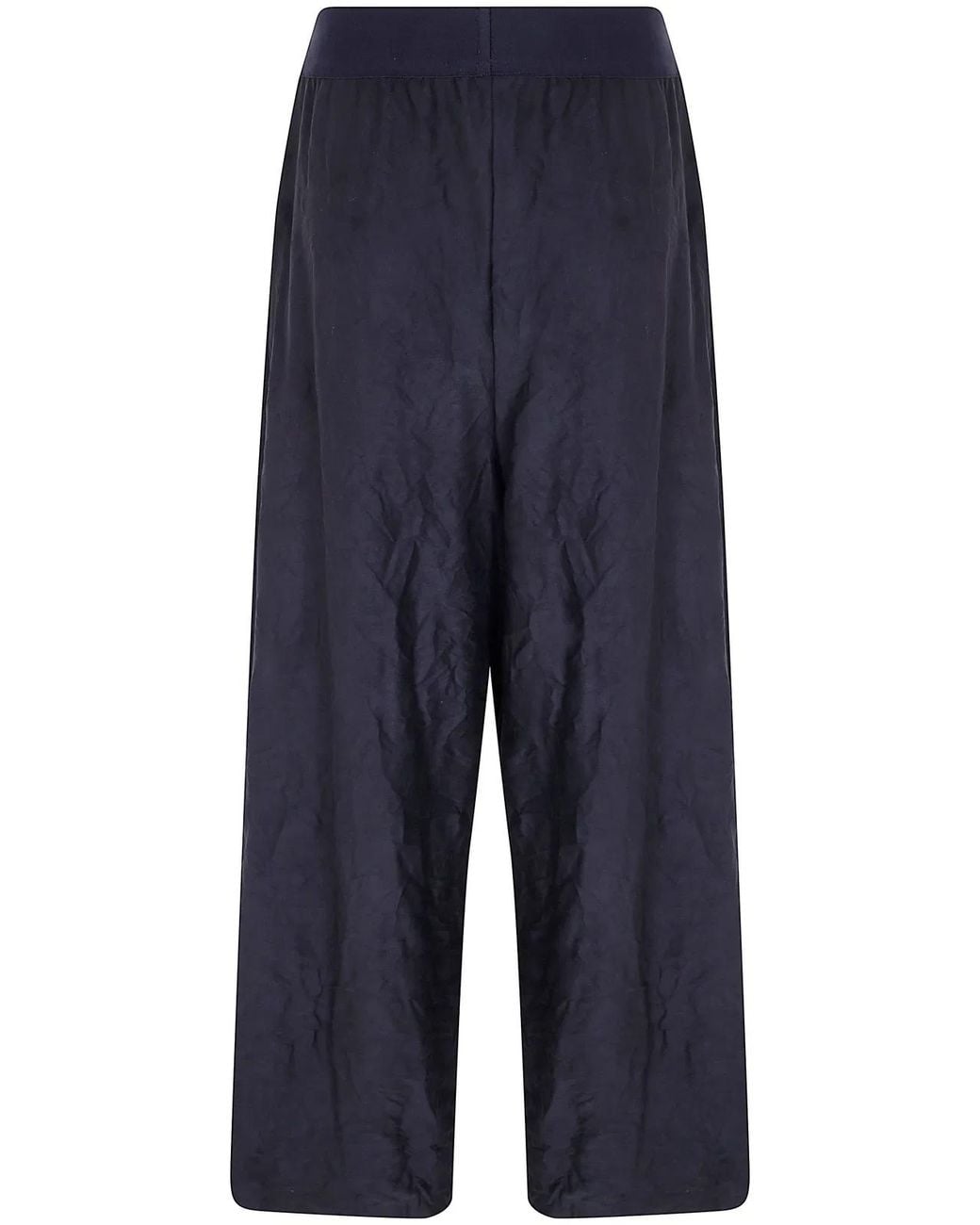 Maria Calderara Blue Pockets Pantsfaux Suede Trousers