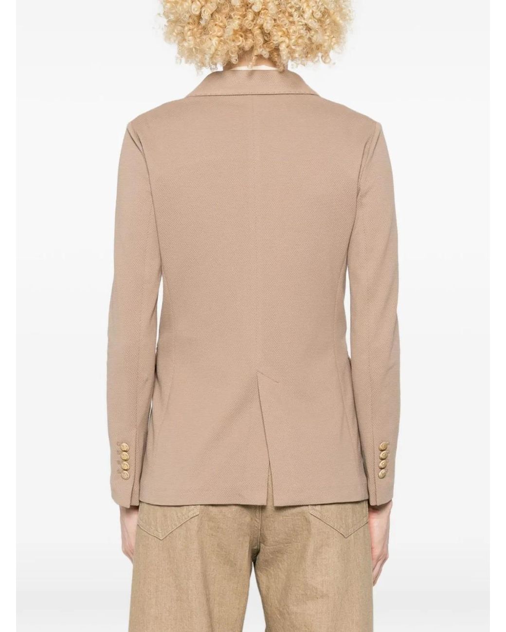 Circolo 1901 Natural Cotton Double-Breasted Jacket