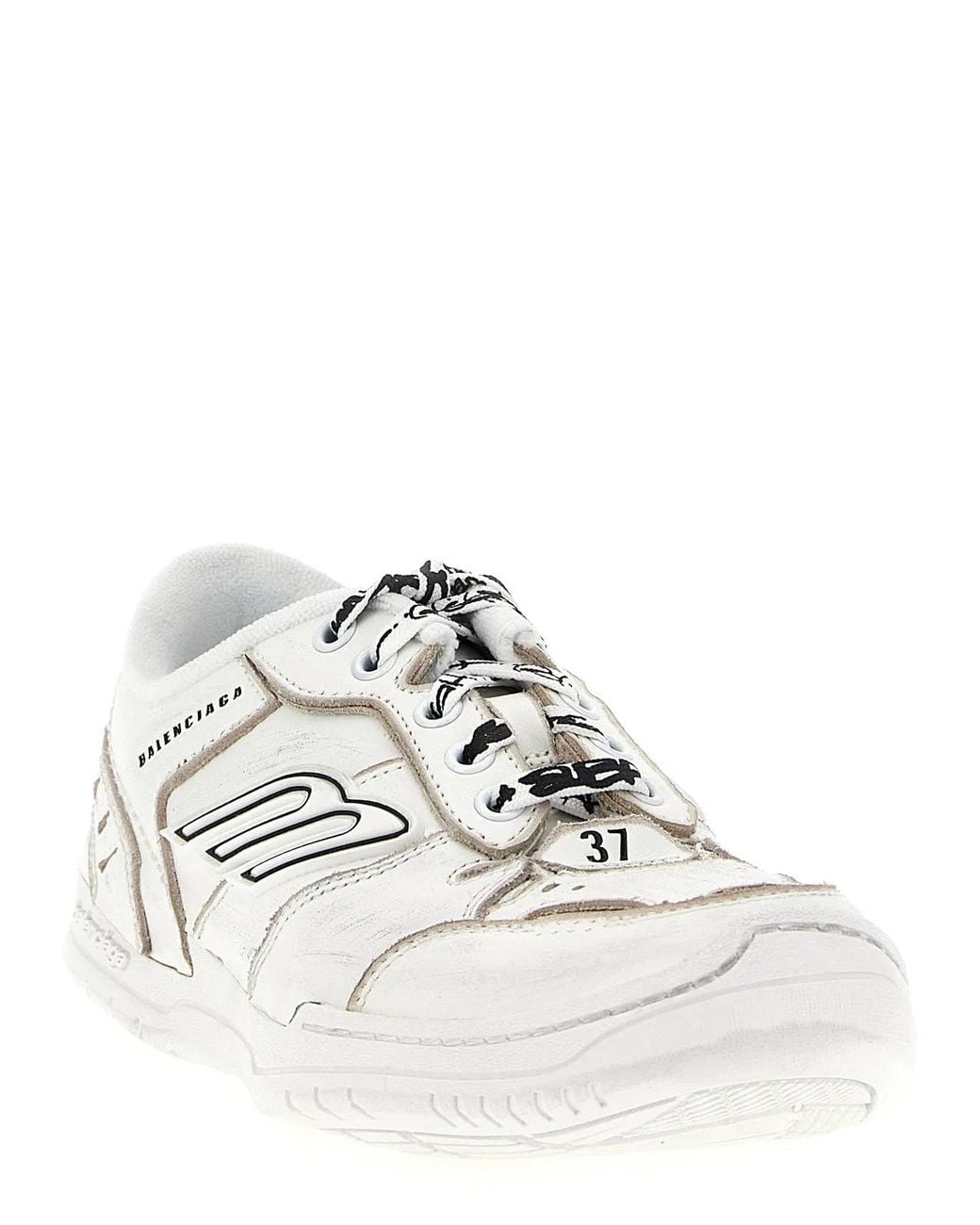 Balenciaga White 'Hamptons Worn-Out Medio' Sneakers