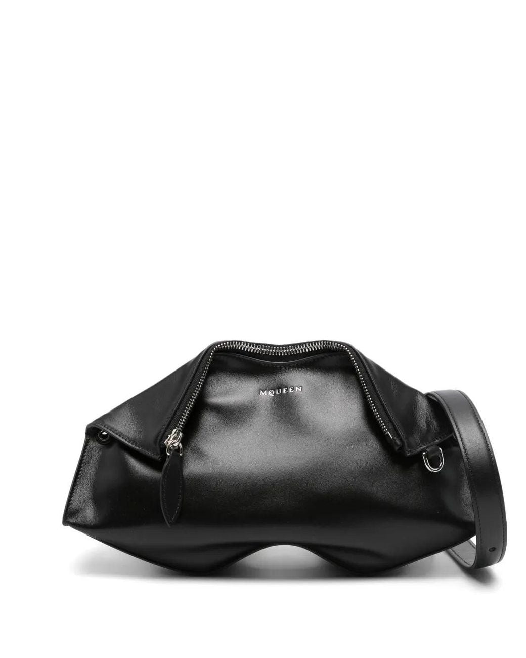 McQueen Black Manta Clutch