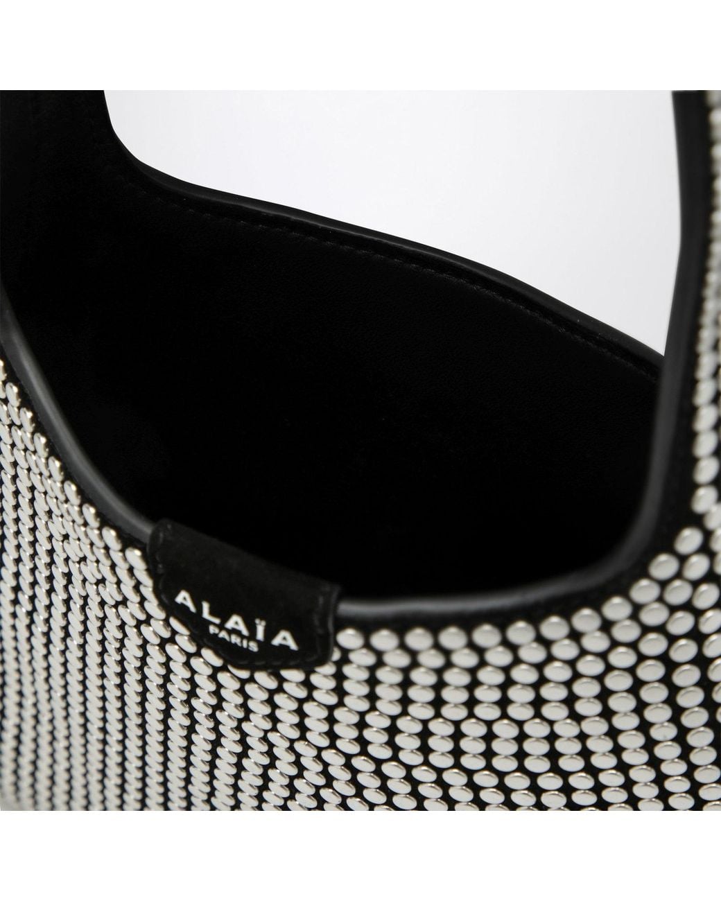 Alaïa Black Alaia Small Studded Leather Hobo Bag