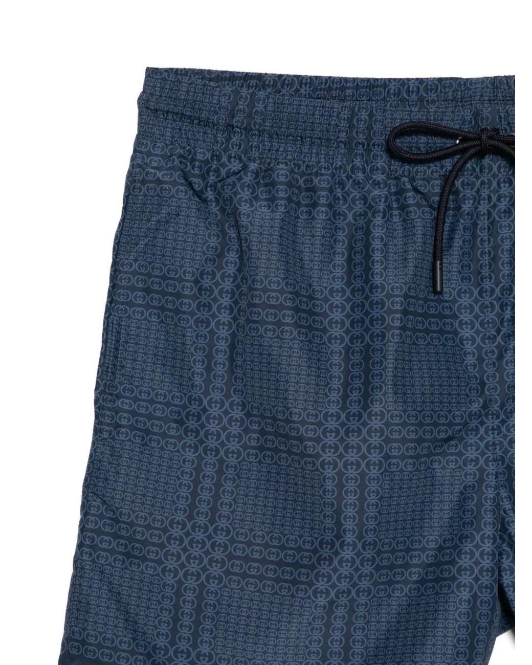Gucci Blue Printed Swim Shorts for men