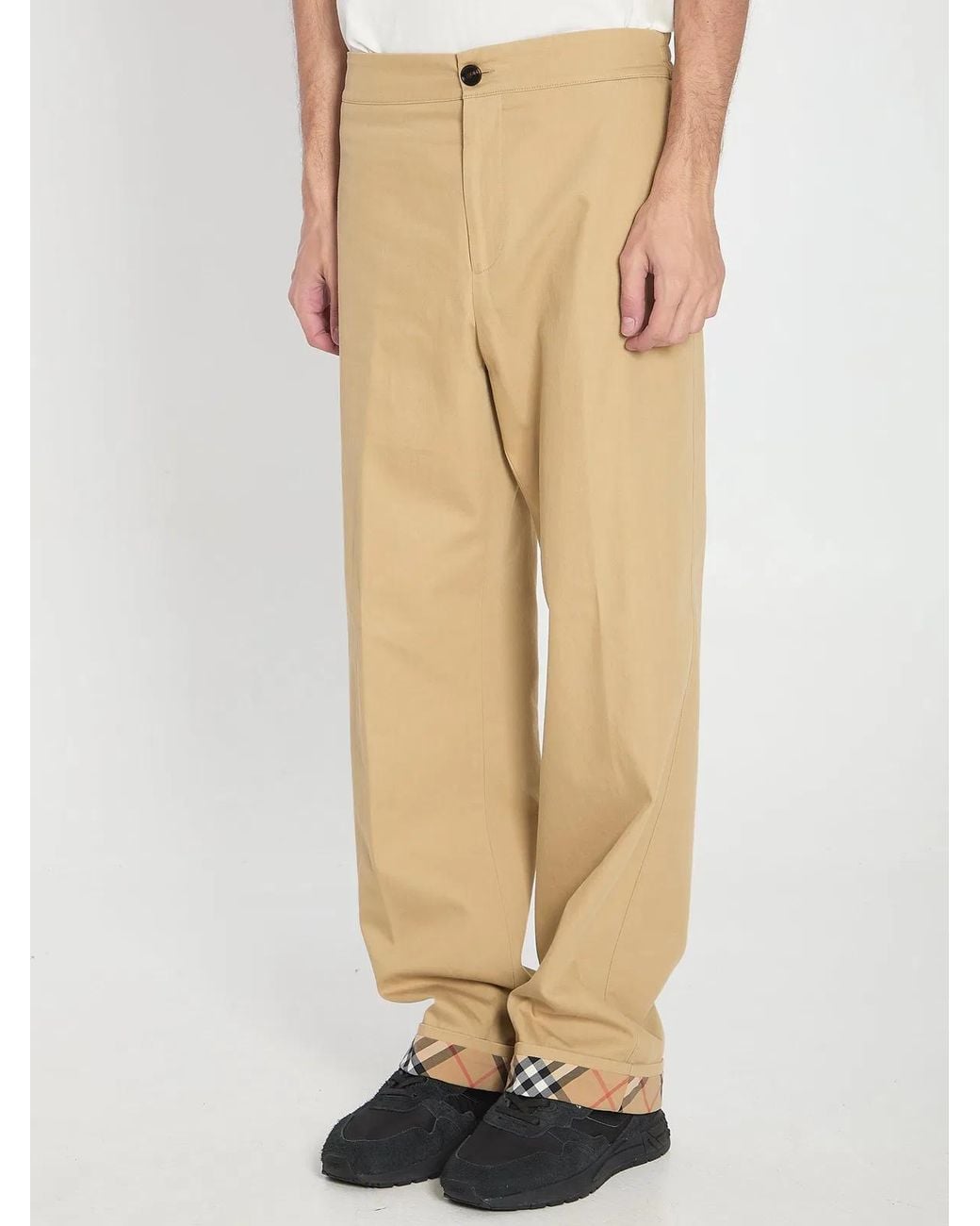 Burberry Natural Trousers With Elastic Band for men