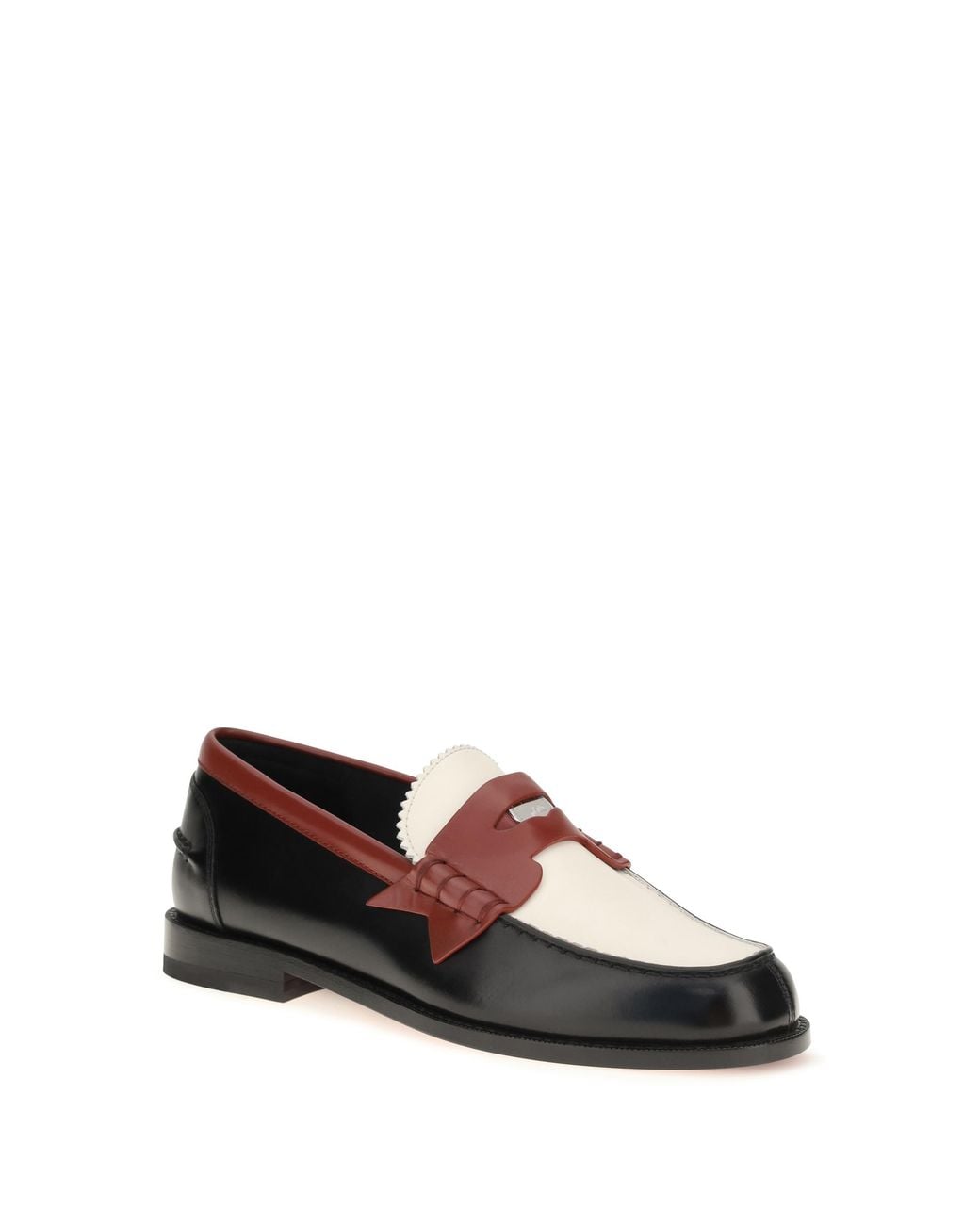 Christian Louboutin White Plato Leather Loafers