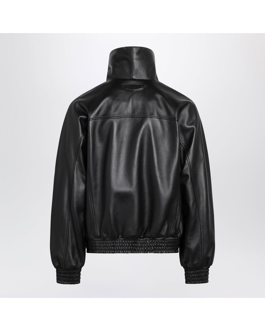 Balenciaga Black Leather Jacket With Logo for men