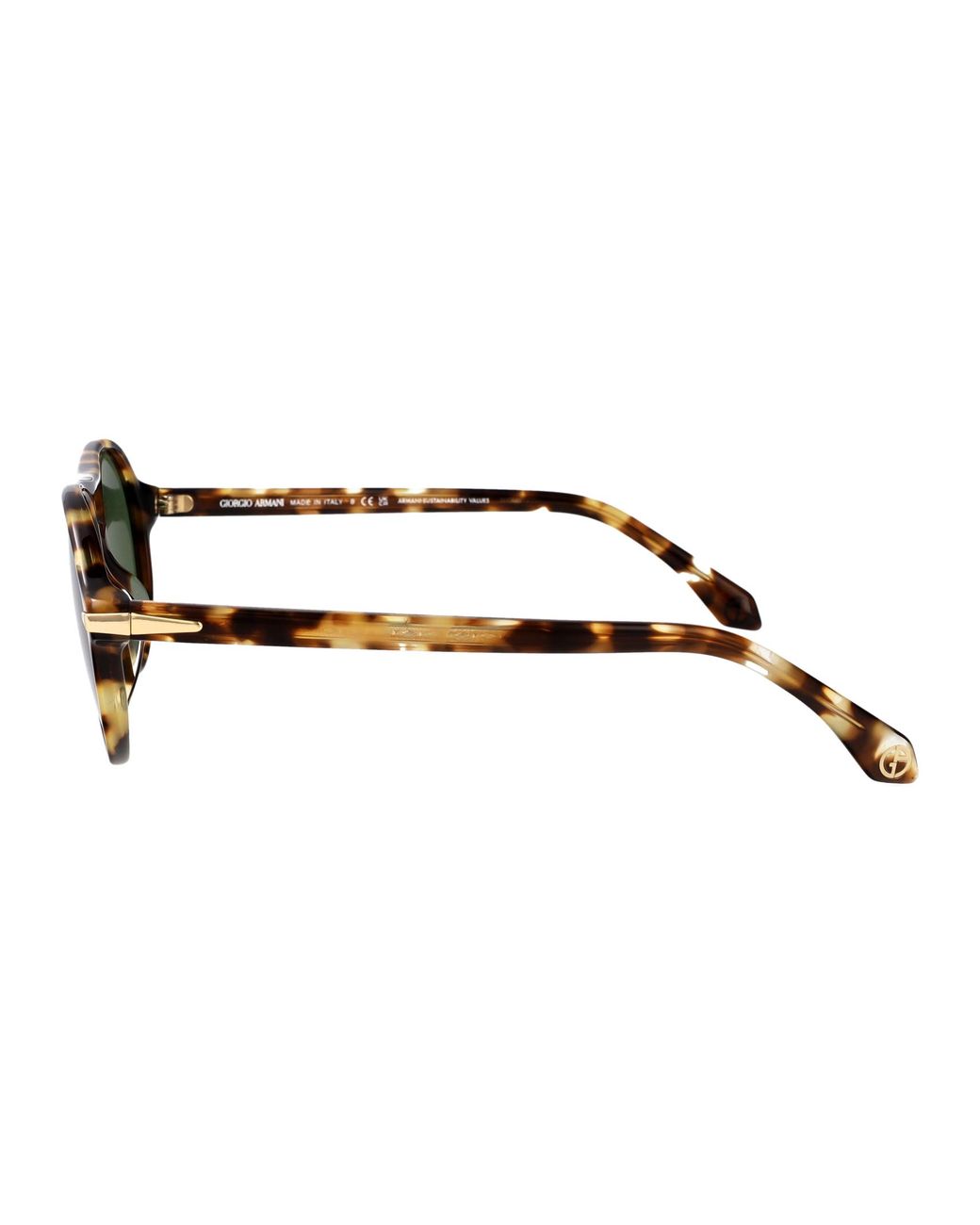 Giorgio Armani Green Havana Acetate Sunglasses