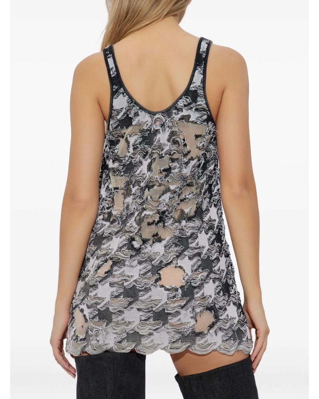 DIESEL Black Cotton Blend Mini Dress