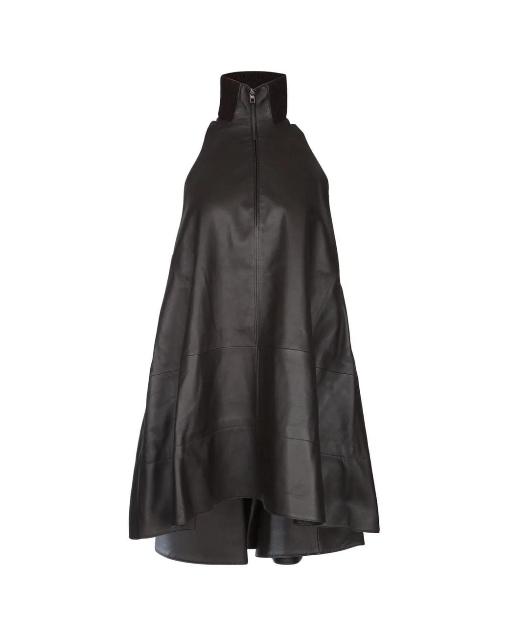 Jacquemus Black Traingle Zip-Up Mini Dress