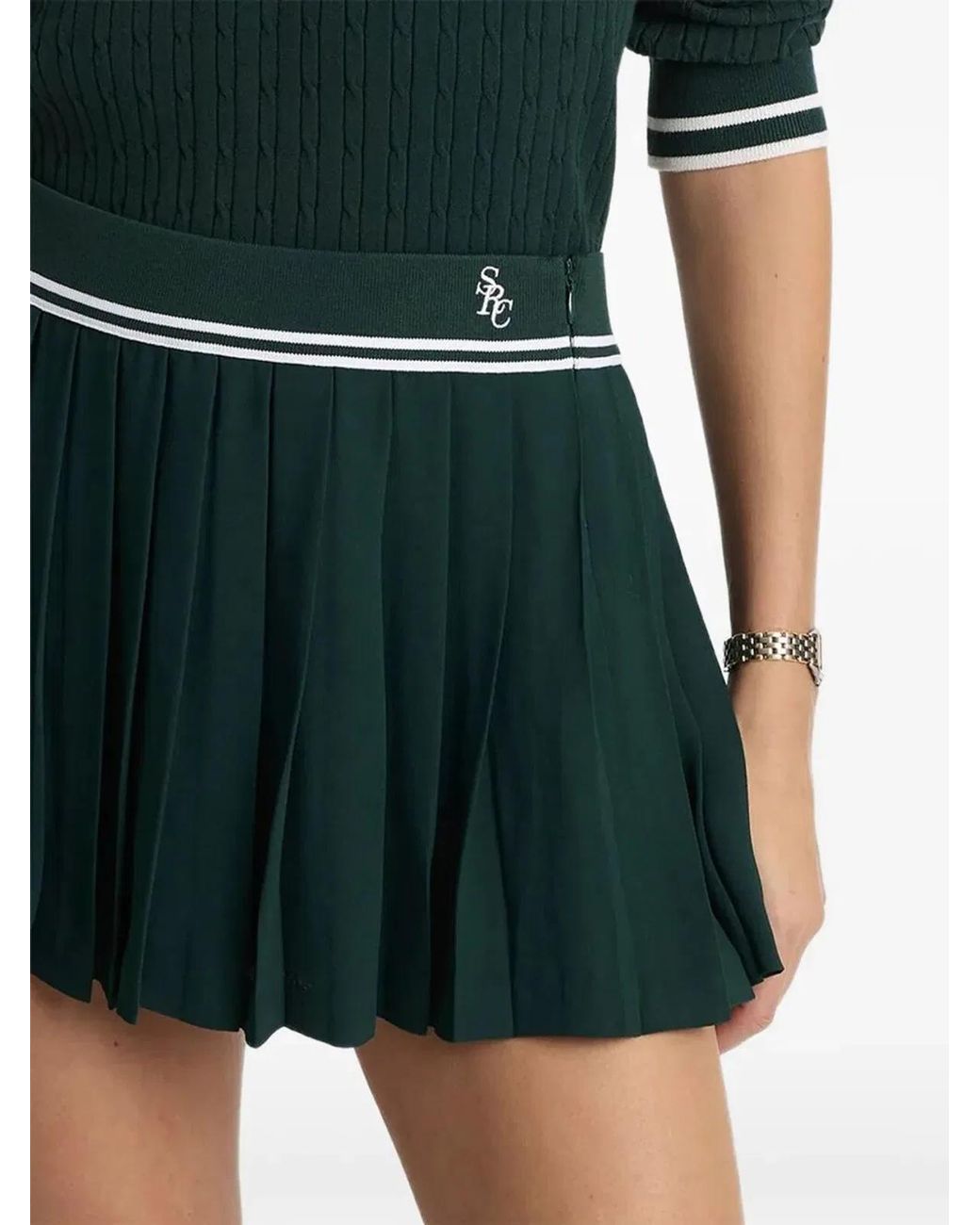 Sporty & Rich Green Sporty & Rich "Src" Abigail Skirt