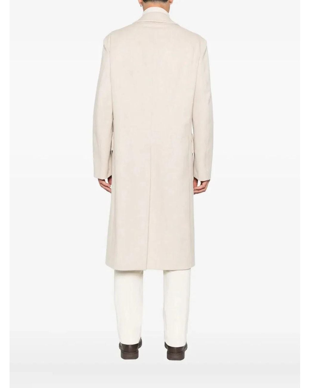 Lardini Natural Wool Virgin Wool Coat for men