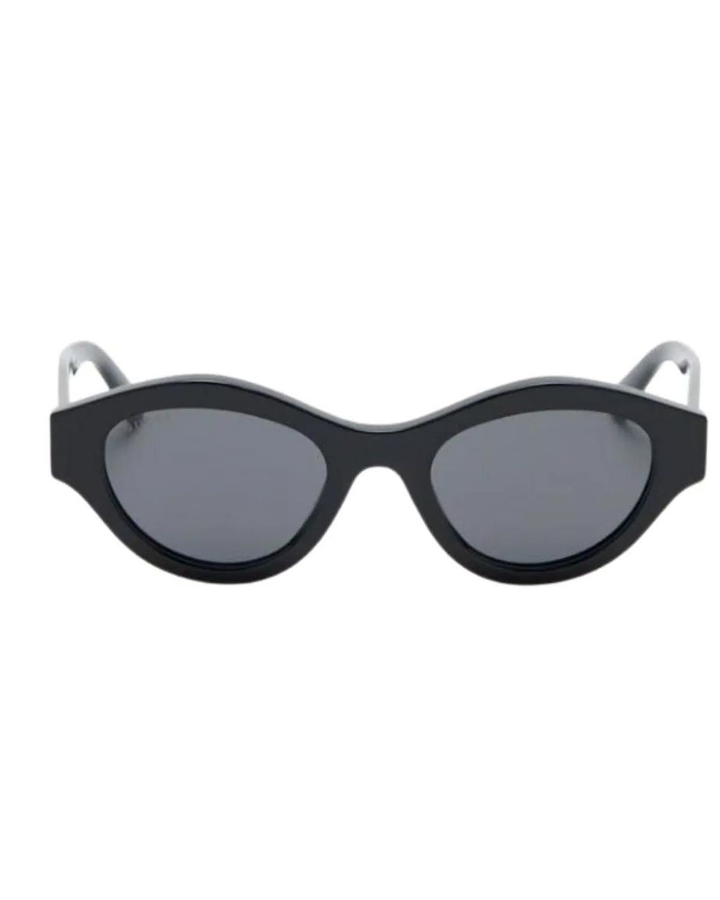 Gucci Black Oval Frame Polarized Sunglasses