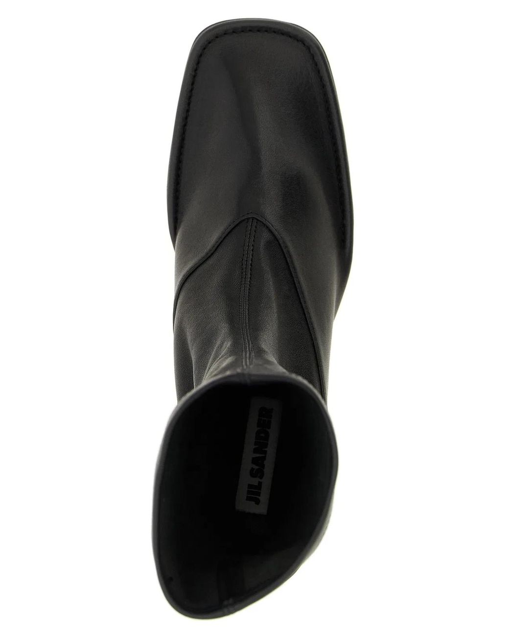 Jil Sander Black Nappa Ankle Boots