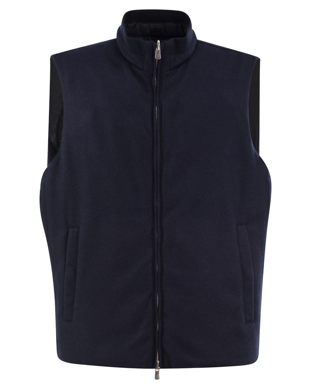 Fedeli Blue Reversible Cashmere And Technical Quilted Gilet