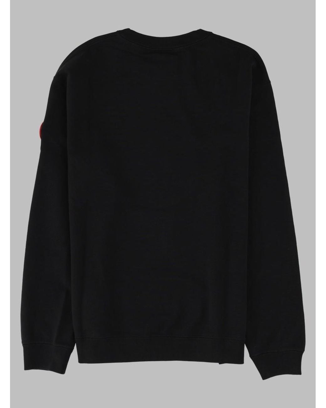 Canada Goose Black Crew Neck Ribbed Cotton Sweater for men