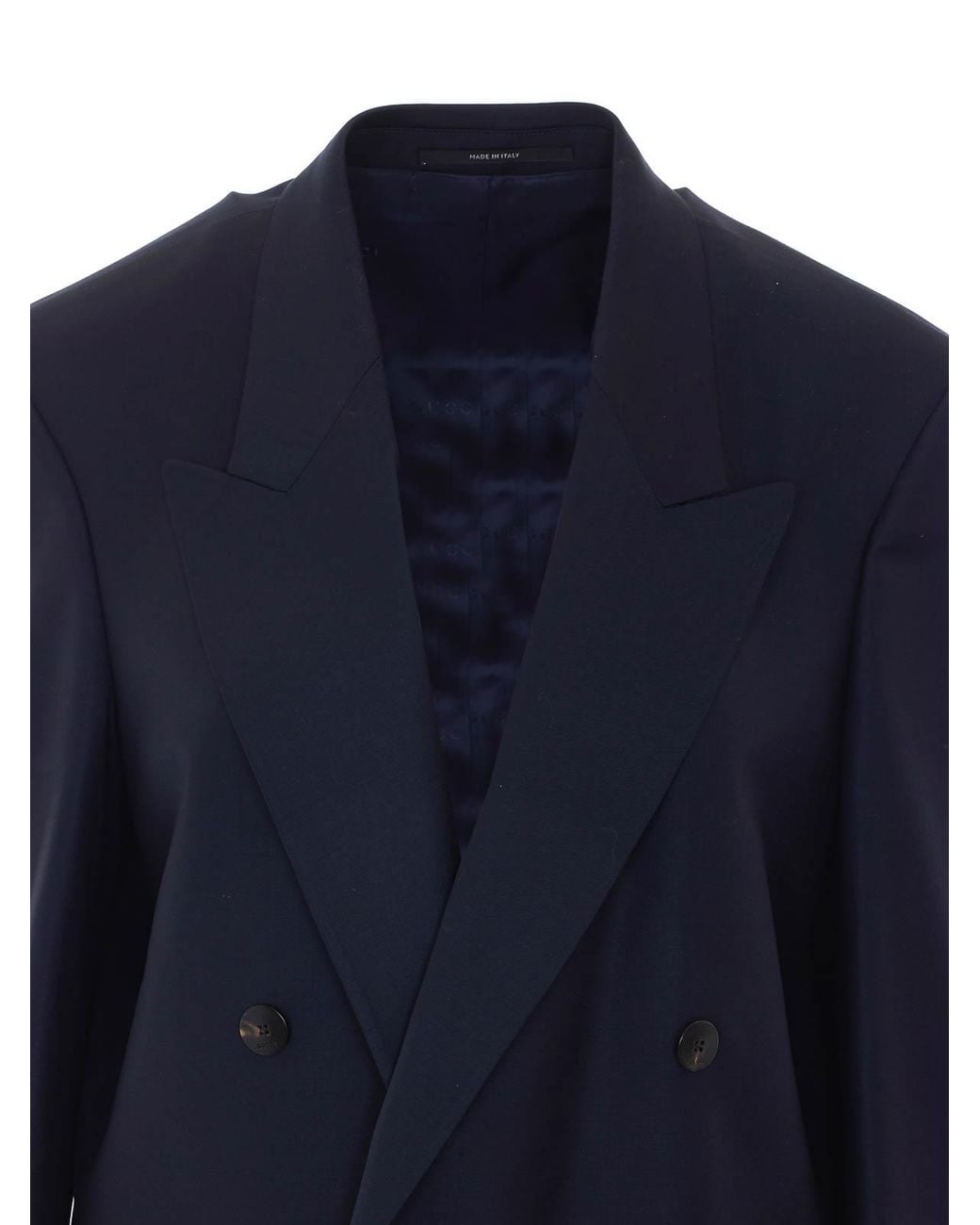 Gucci Blue Double Breasted Jacket