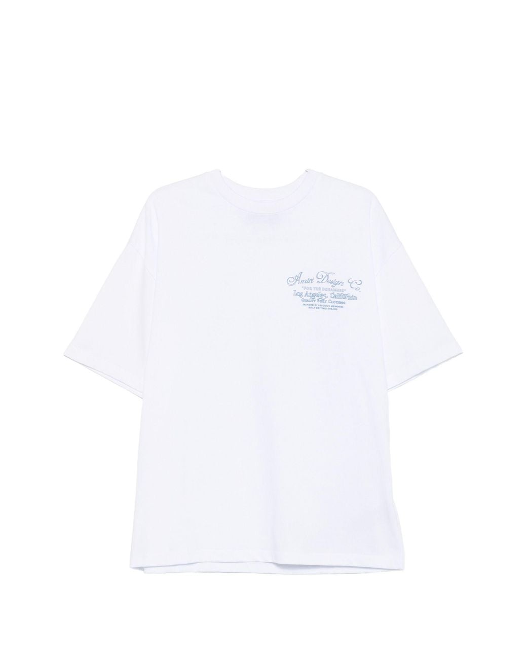 Amiri White Dreamers Chain Stitch Oversized Tee for men
