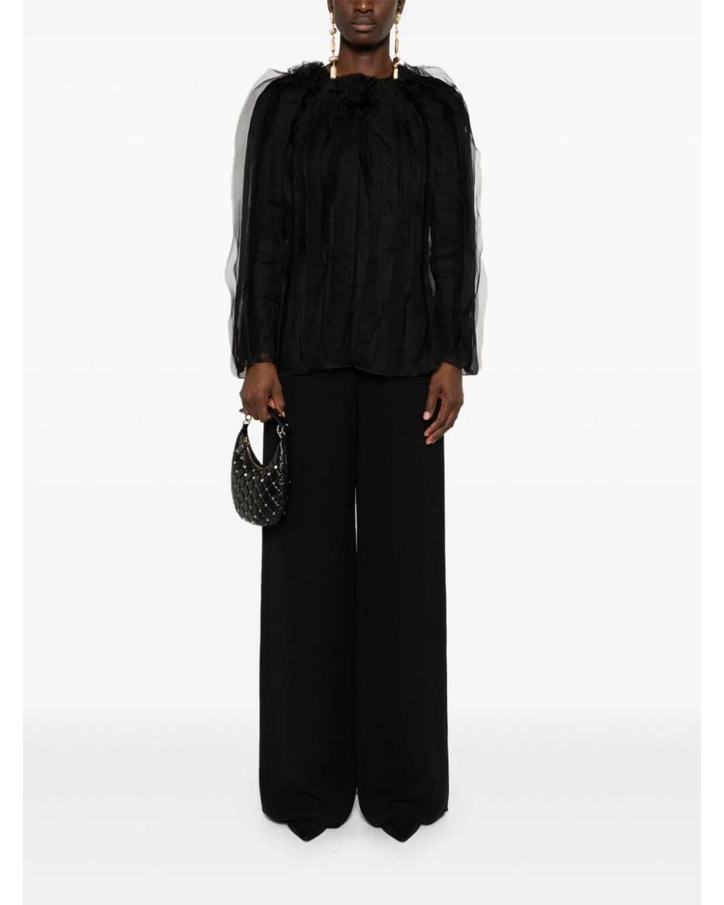 Giorgio Armani Black Silk Pants