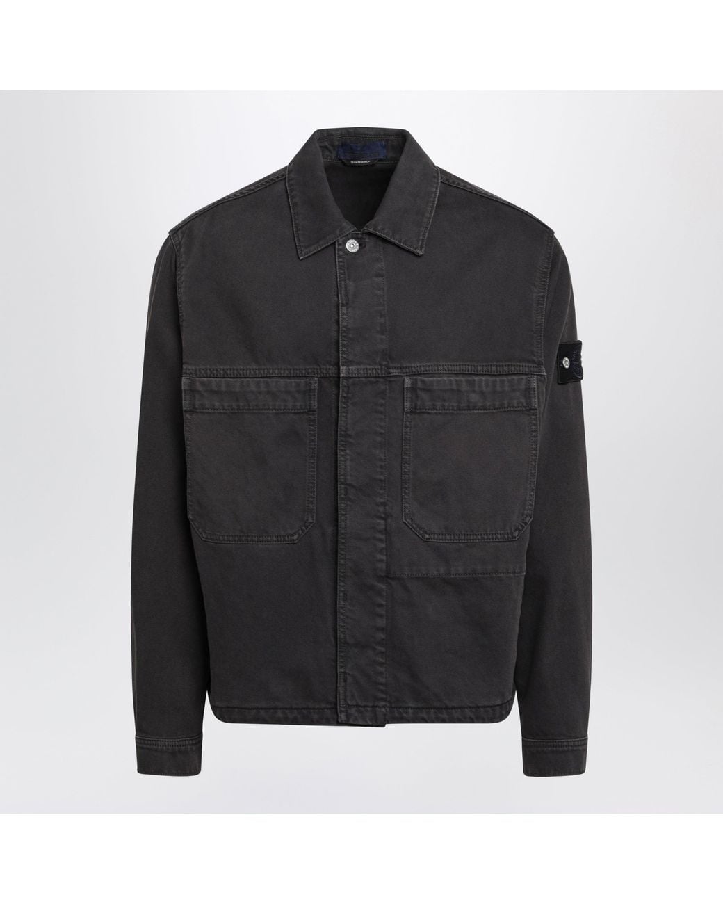 Stone Island Black Dark Lightweight Denim Coach Jacket for men