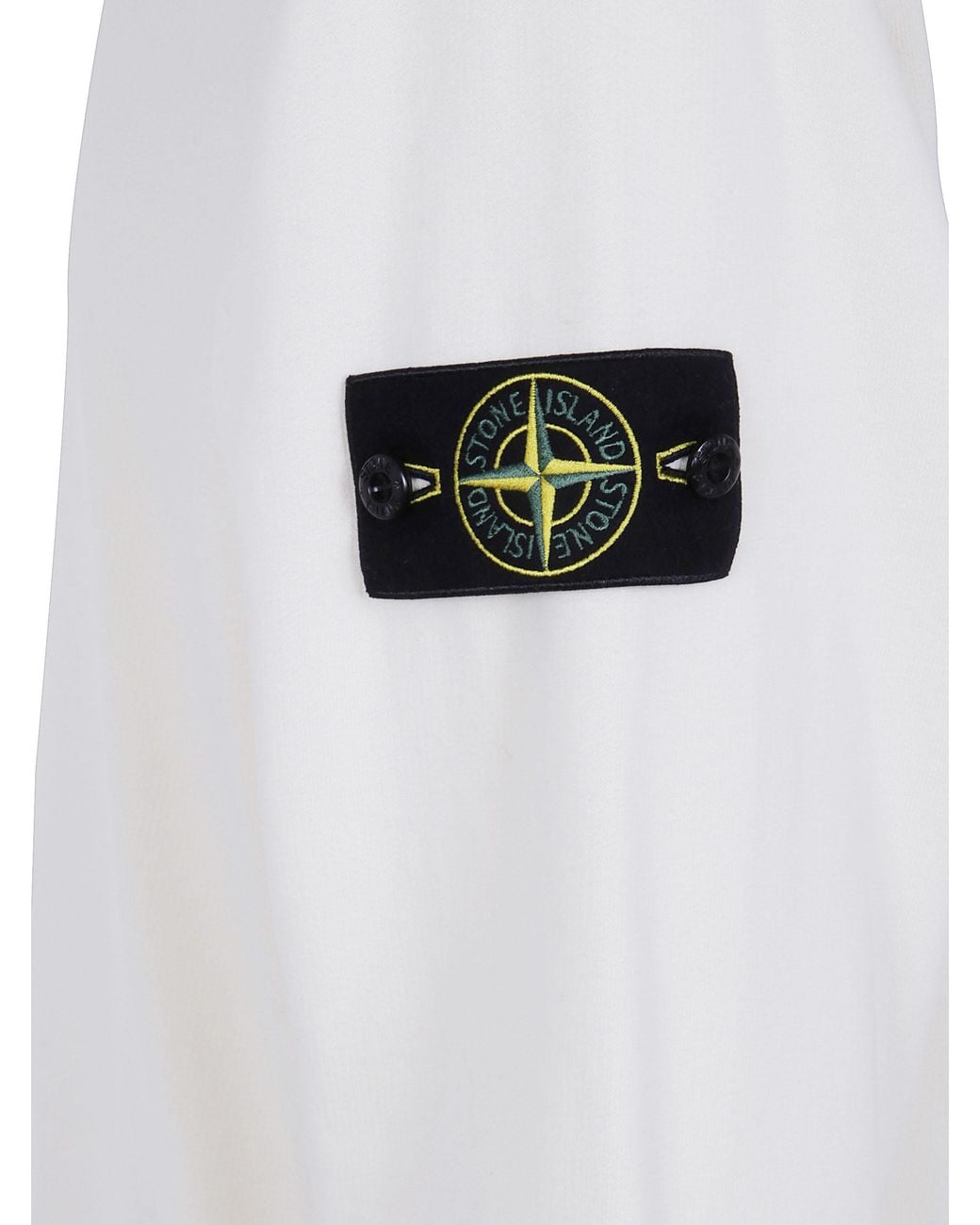 Stone Island White Round Neck Sweatshirt for men