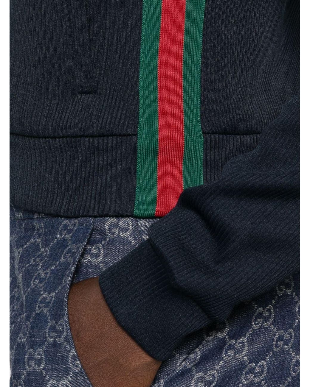Gucci Blue Zip Sweatshirt