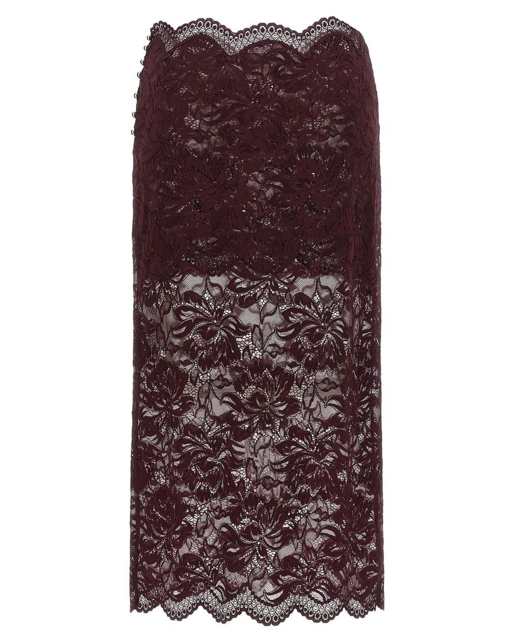Rabanne Purple Lace Skirt