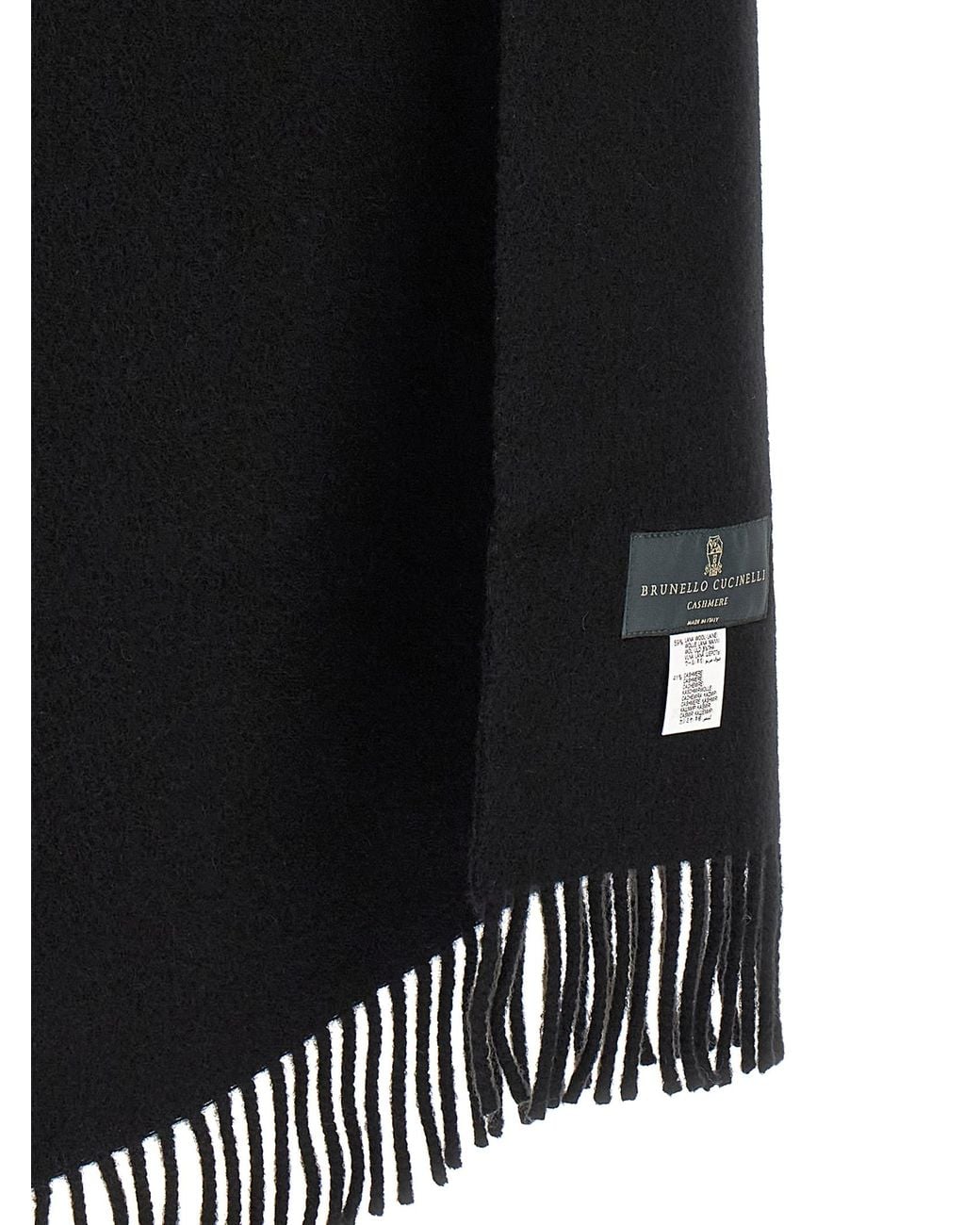 Brunello Cucinelli Black Hooded Scarf