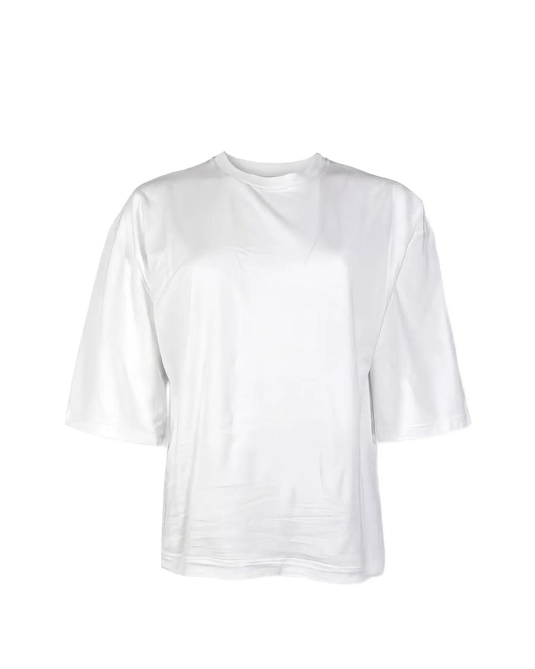 Roberto Collina White Round Neck Oversized Swe
