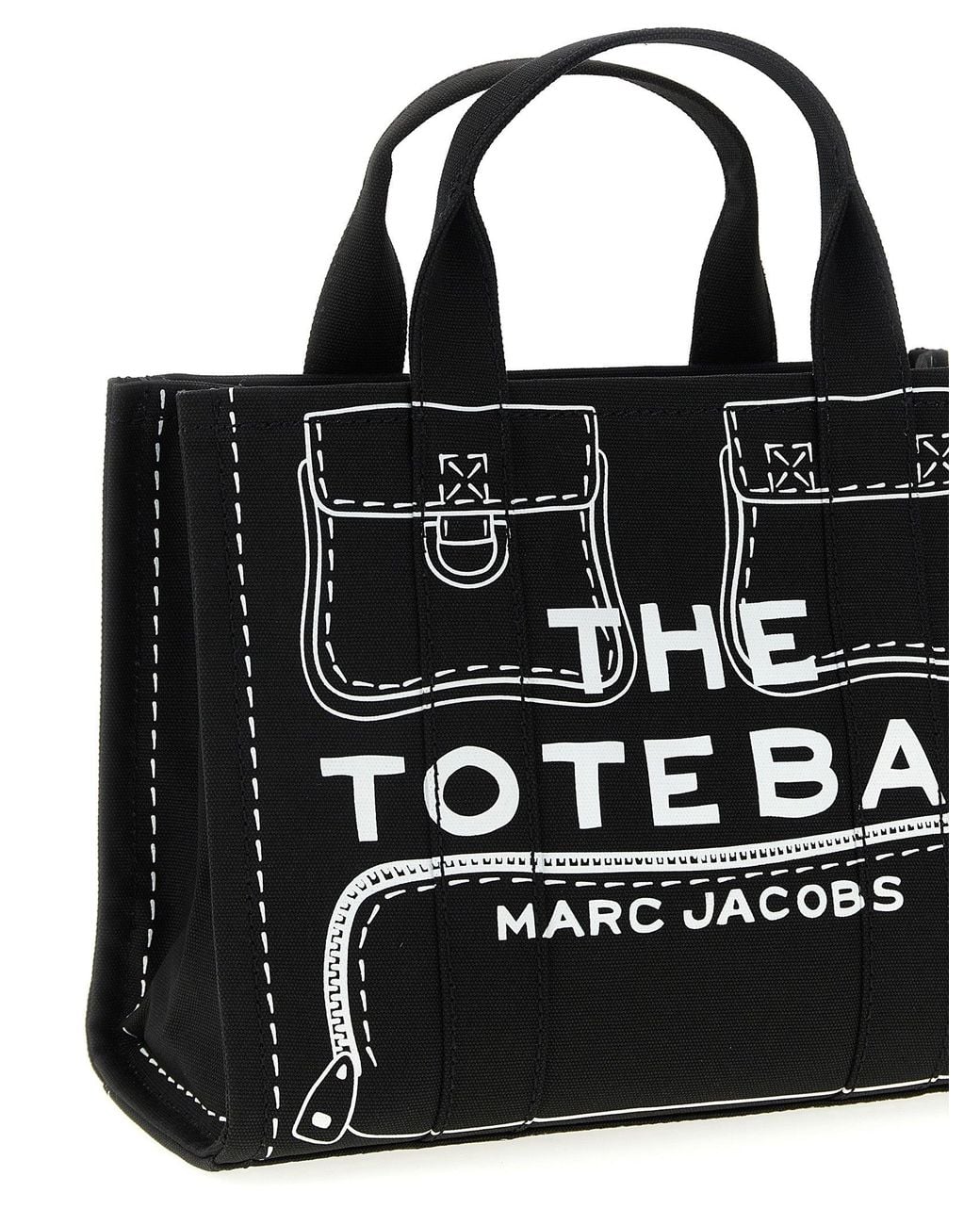 Marc Jacobs Black The Tote Bag Cargo Canvas Tote Bag