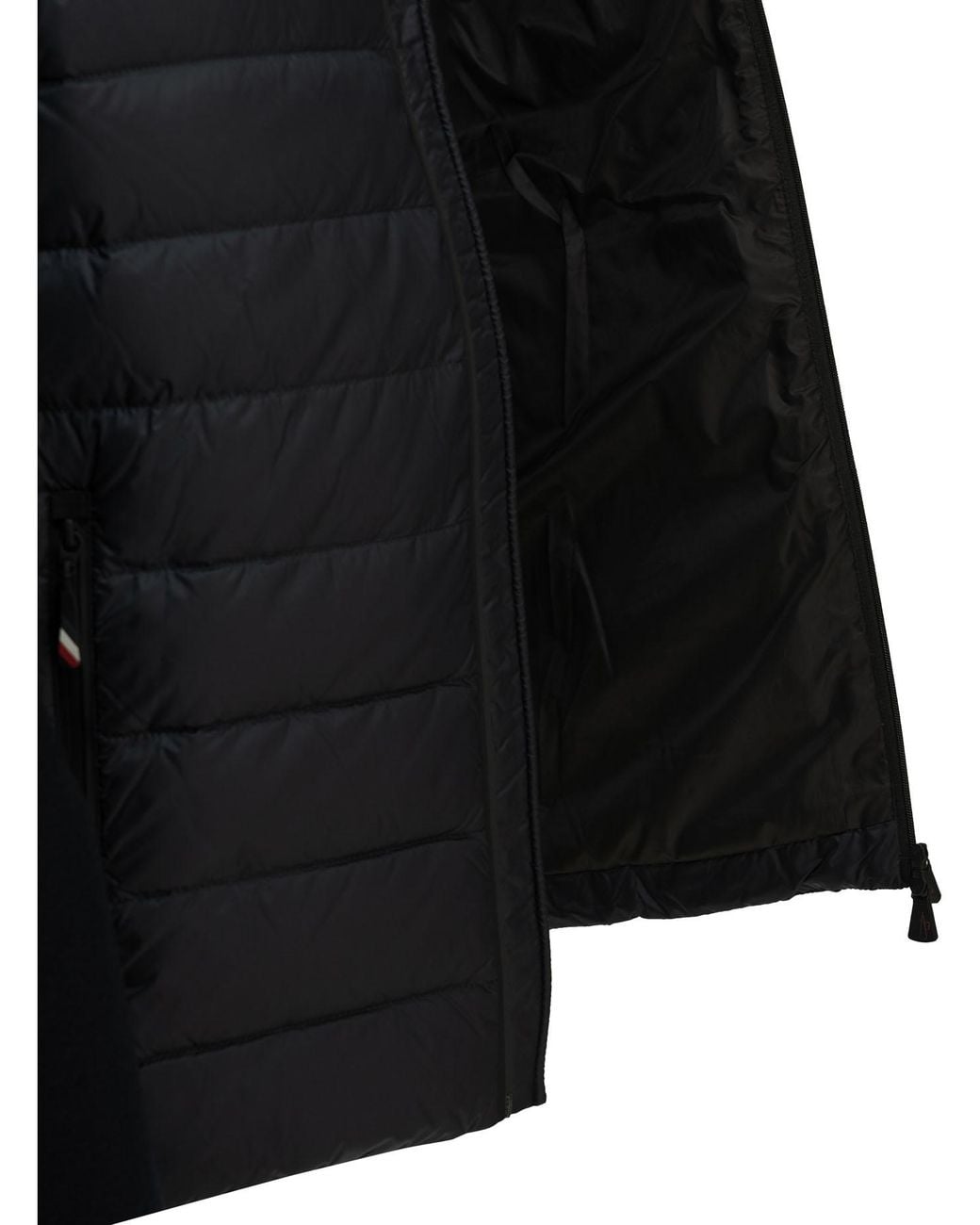 Moncler Black Padded Wool Cardigan for men