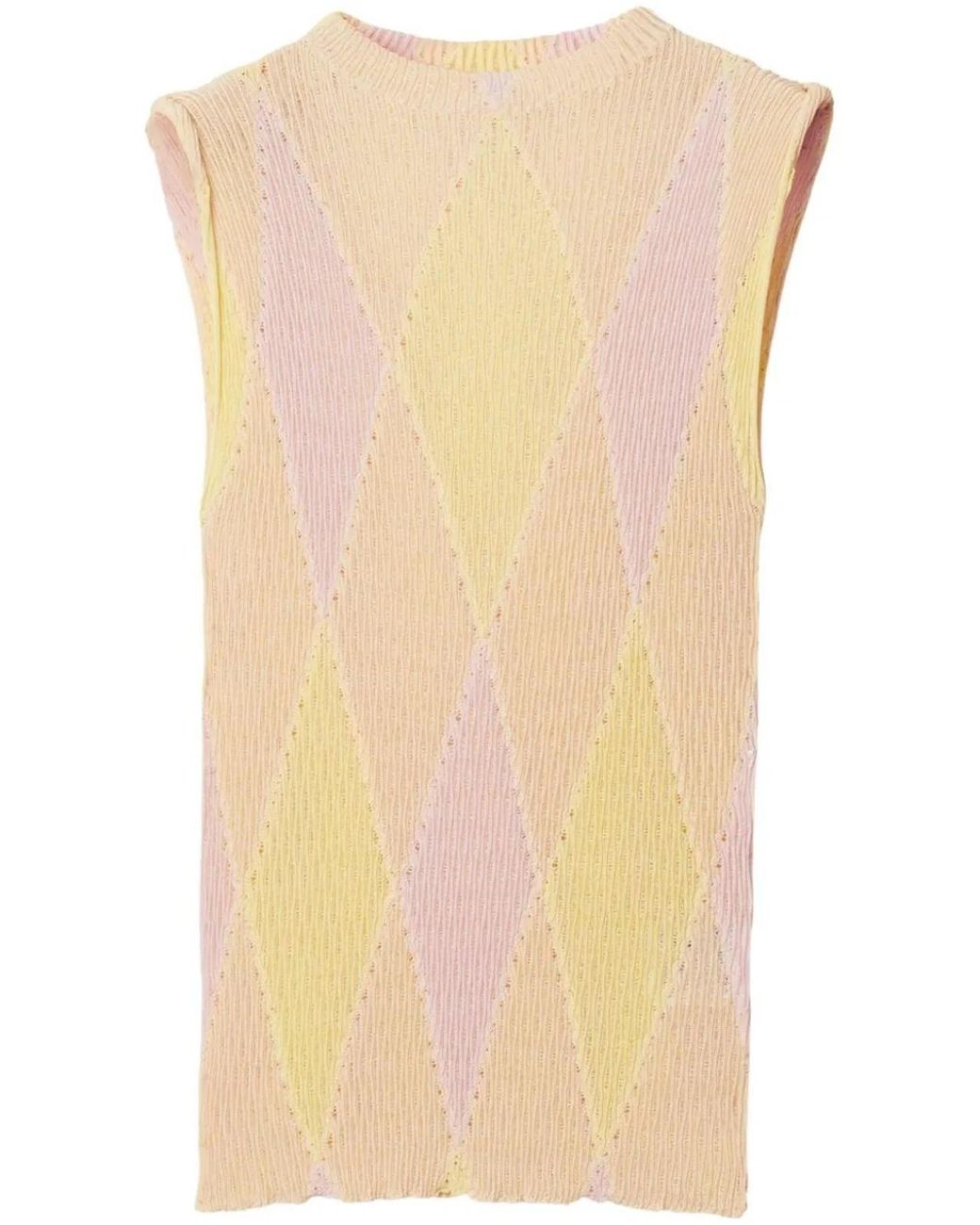 Burberry Pink Embroidered Cotton Blend Top