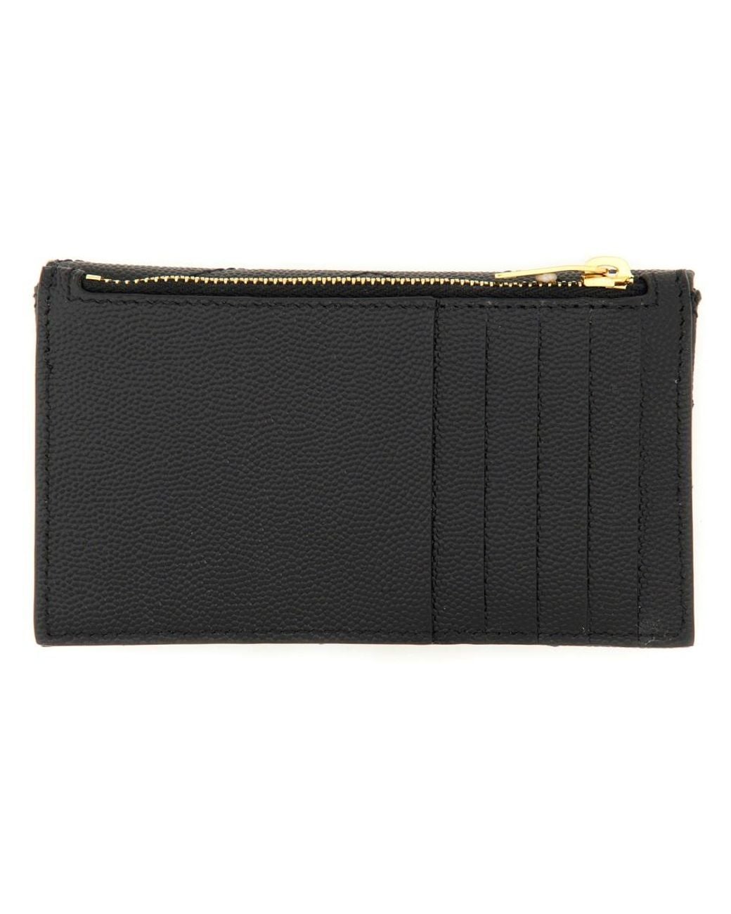 Saint Laurent Black Portacarte Cassandre