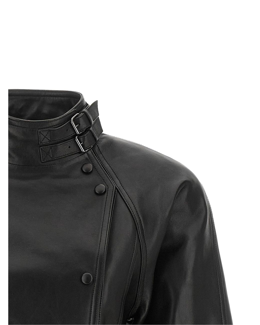 Balmain Black 'Iconica' Leather Jacket